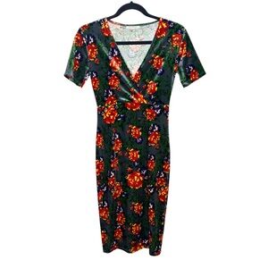 Zara Trafaluc | Floral V-Neck Dress | Women’s Size Small | GUC